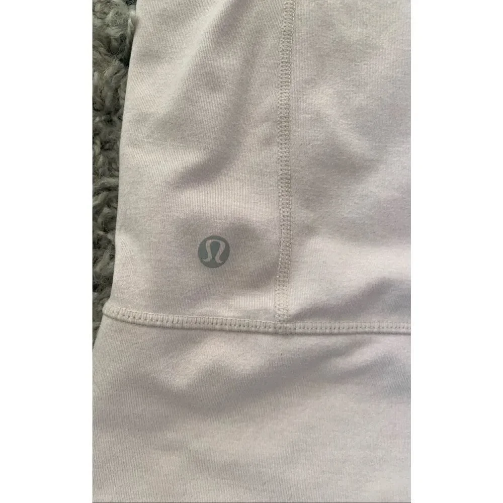 Lululemon In Stride Heathered Dune gray Sweatshirt TRACK JACKET sz 4